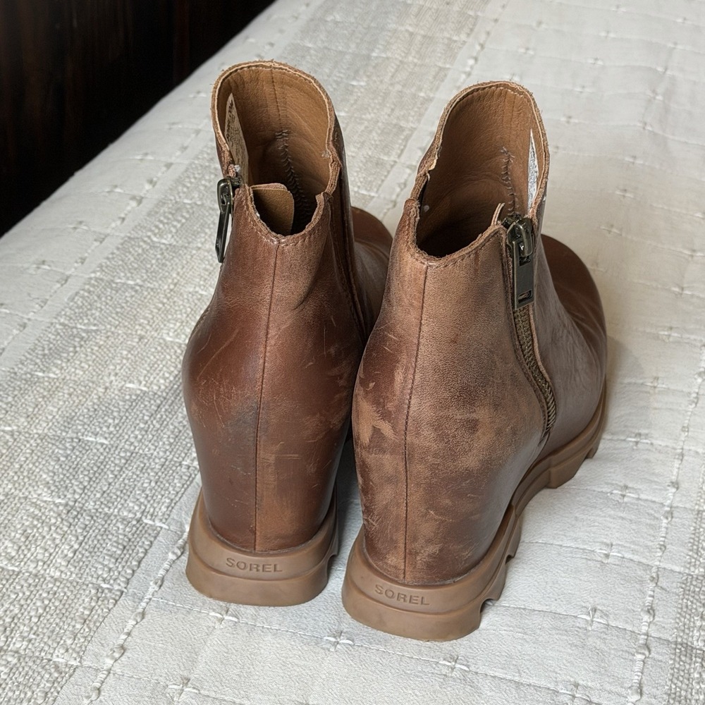 Sorel NL4371-245 Women's Joan of Arctic Wedge III Zip Chelsea Boot Sz 9‎ - Picture 5 of 8